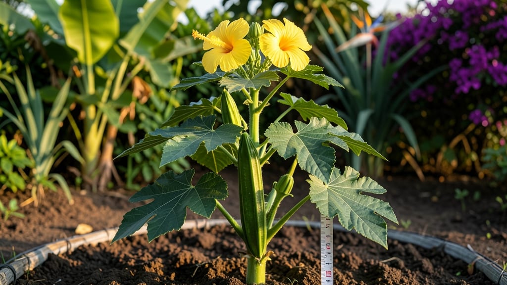 How Tall Do Okra Plants Grow: Variety-Specific Heights & Growing Tips